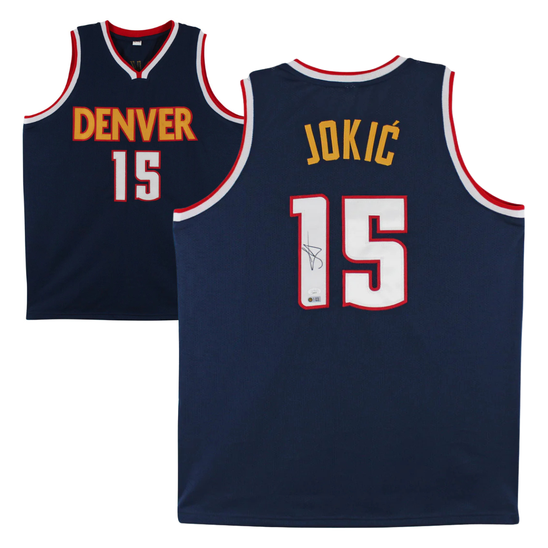 Nikola Jokic Signed Denver Nuggets Basketball Jersey with JSA COA